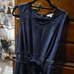 Navy microsuede dress